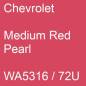 Preview: Chevrolet, Medium Red Pearl, WA5316 / 72U.